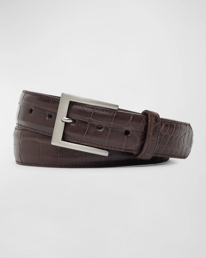 W. Kleinberg Men's Matte Alligator Belt Cover