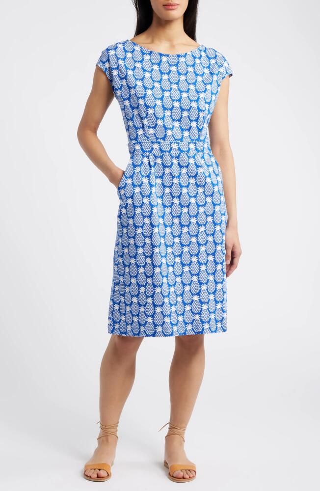 Boden Florrie Print Jersey Dress in Surf The Web, Pineapple Geo Cover