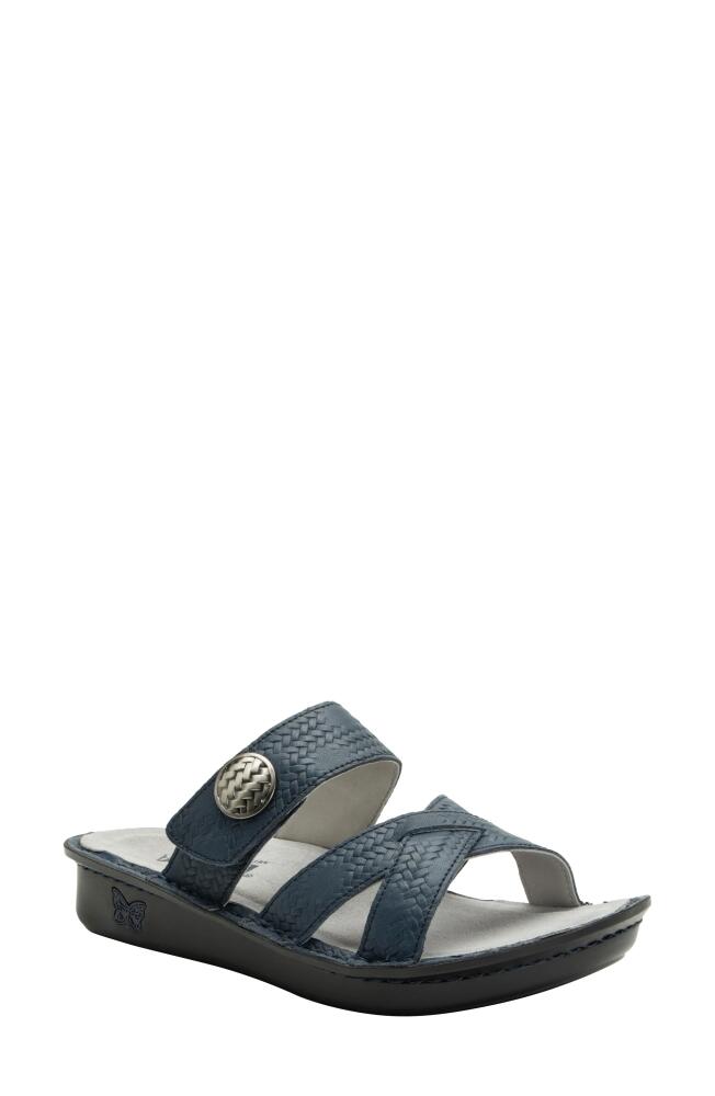 Alegria by PG Lite Victoriah Slide Sandal in Basketry Navy Cover