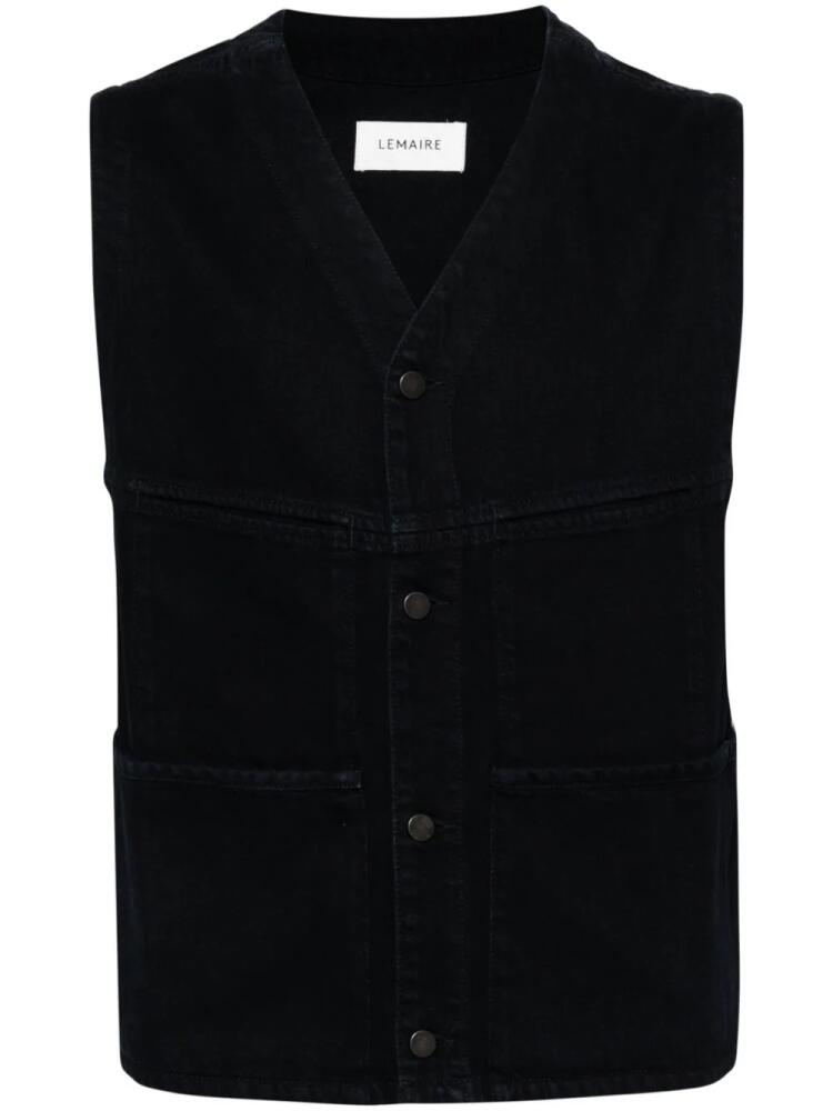 LEMAIRE 4 Pocket denim gilet - Blue Cover