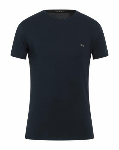 Yes Zee By Essenza Man T-shirt Navy blue Cotton, Elastane Cover