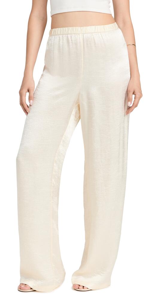 Enza Costa Textured Satin Pants Antique Cream Cover