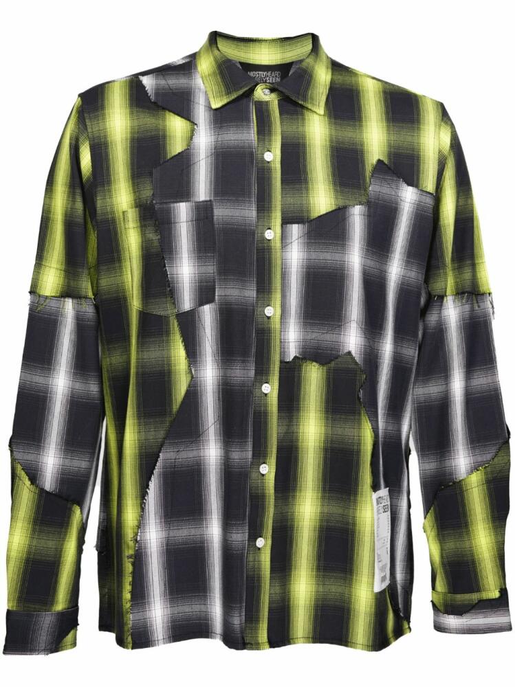 Mostly Heard Rarely Seen cut-up plaid shirt - Black Cover