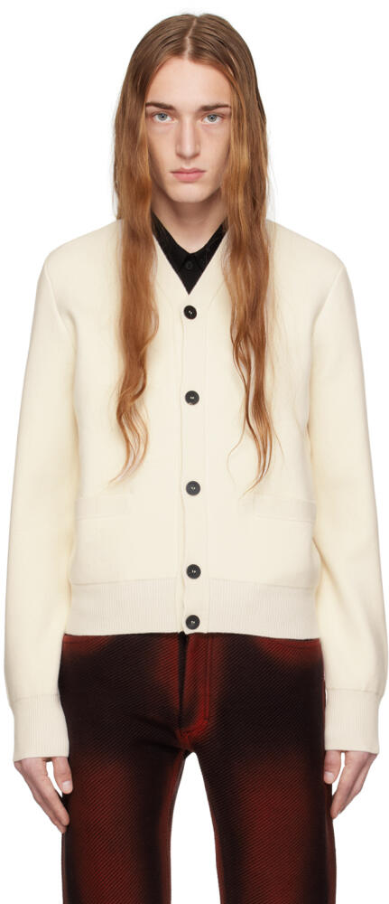 Ferragamo White Button Cardigan Cover