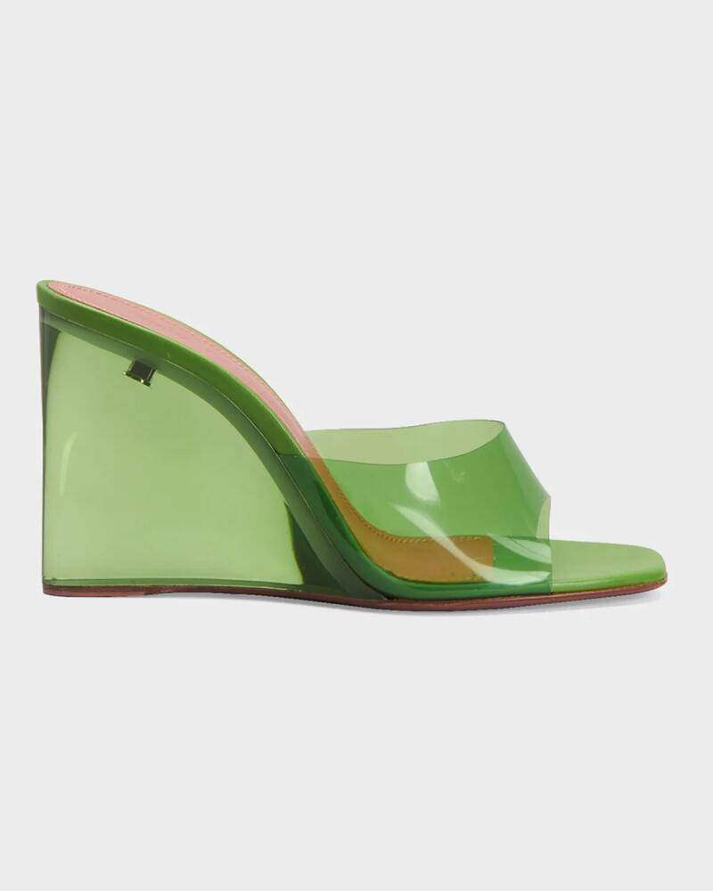 Amina Muaddi Lupita Glass-Wedge Slide Sandals Cover