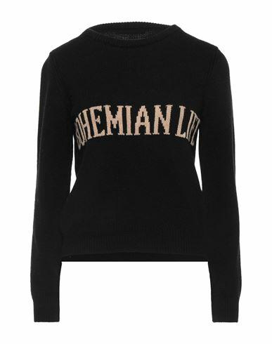 Alberta Ferretti Woman Sweater Black Virgin Wool, Cashmere Cover