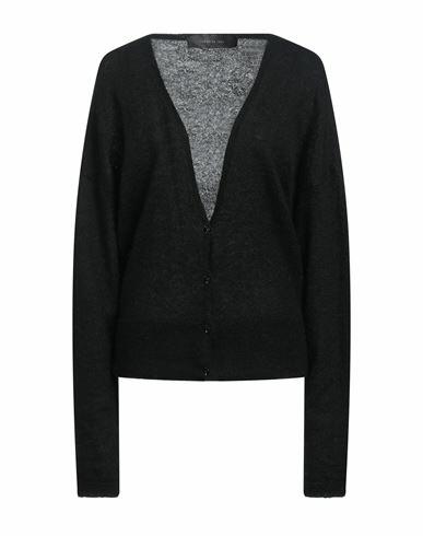 Federica Tosi Woman Cardigan Black Mohair wool, Alpaca wool, Polyamide Cover