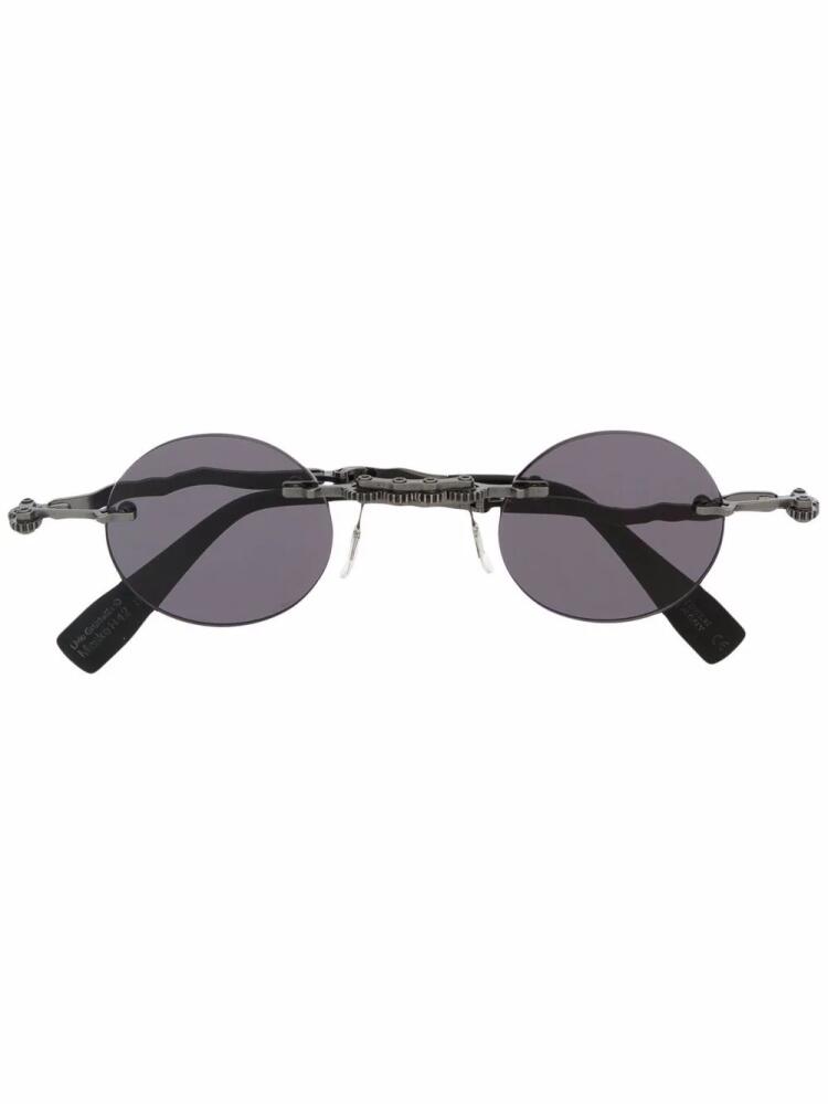 Kuboraum round-frame sunglasses - Black Cover