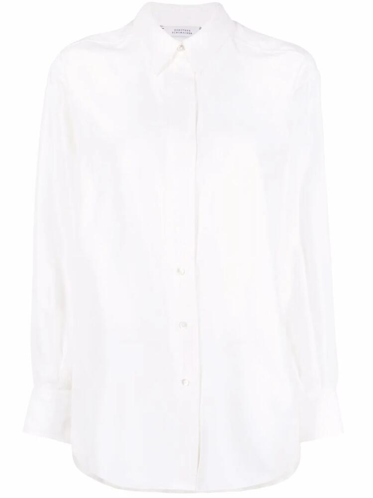 Dorothee Schumacher button-detail silk shirt - White Cover