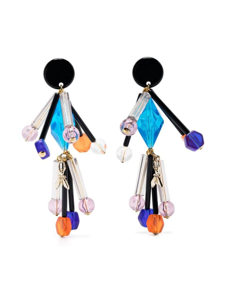 Patrizia Pepe Techno Pop Fly-charm earrings - Black Cover