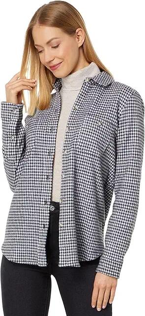 Faherty Legend Sweater Shirt (White/Black Gingham) Women's Clothing Cover