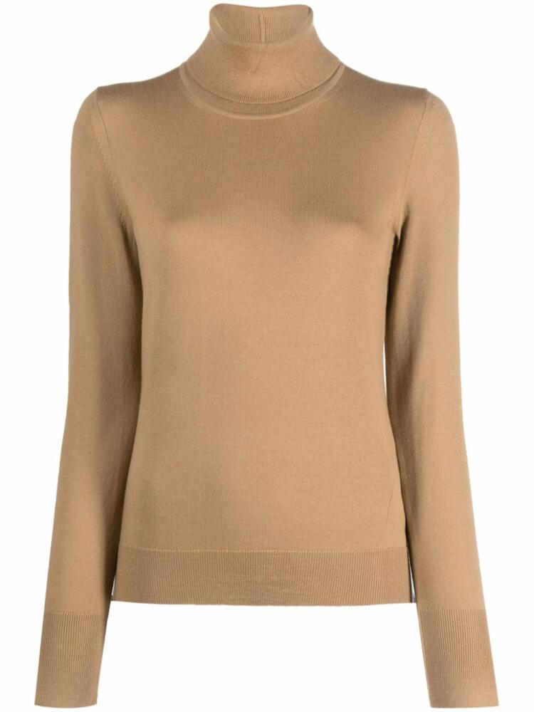 BOSS roll-neck virgin wool jumper - Brown Cover