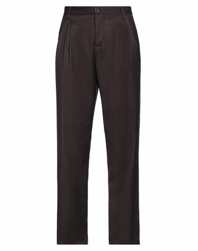 Imperial Man Pants Dark brown Polyester, Viscose, Elastane Cover