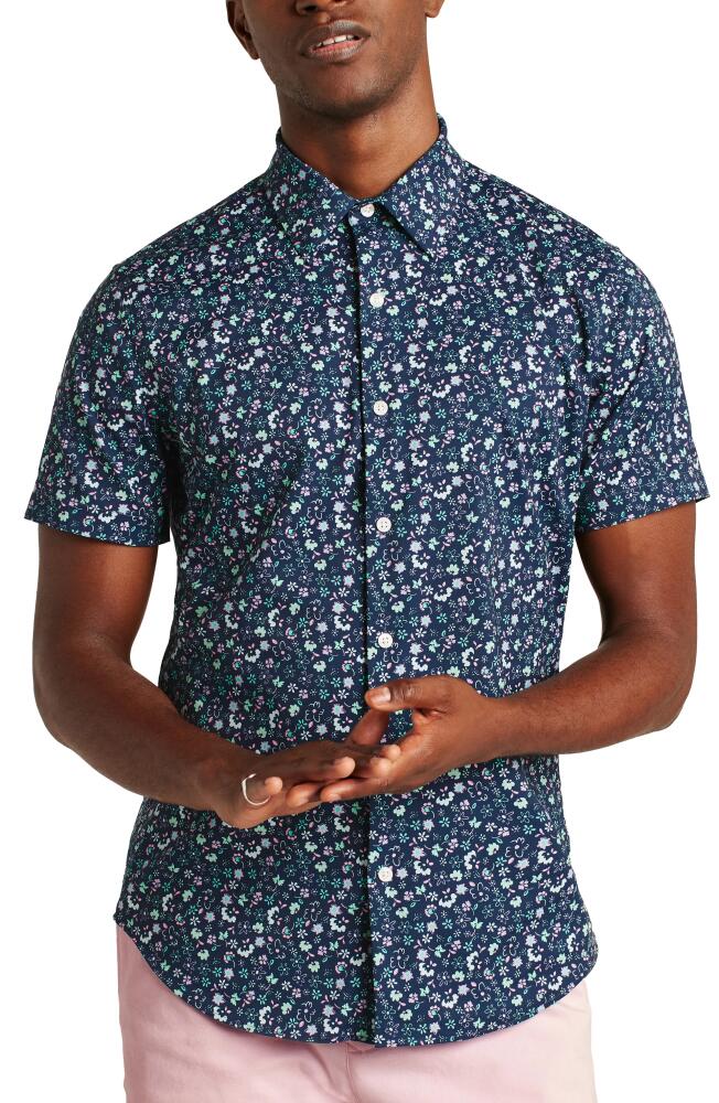 Bonobos Slim Fit Floral Short Sleeve Stretch Button-Up Shirt in Weekend Floral Cover