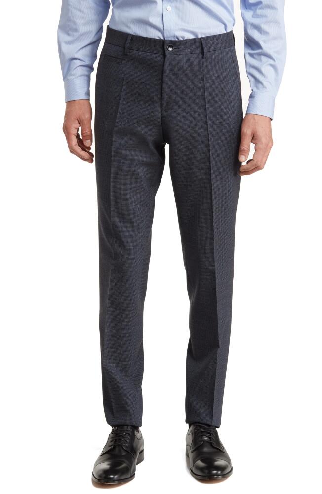 BOSS Genius Slim Fit Wool Blend Dress Pants in Dark Blue Cover