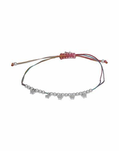 Estella Bartlett Pastel Multi Cord Bracelet - Silver Star Beads Woman Bracelet Silver Nylon Cover