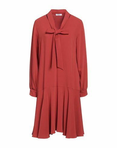 Rosso35 Woman Mini dress Rust Triacetate, Polyester Cover