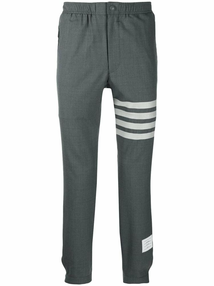 Thom Browne plain weave suiting track pants - Grey Cover