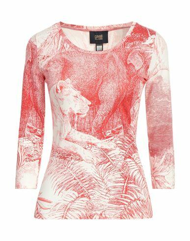 Cavalli Class Woman T-shirt Red Cotton, Elastane Cover