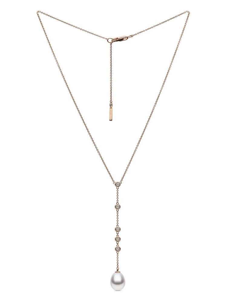 AUTORE MODA Portia rose gold-vermeil pearl necklace - Pink Cover