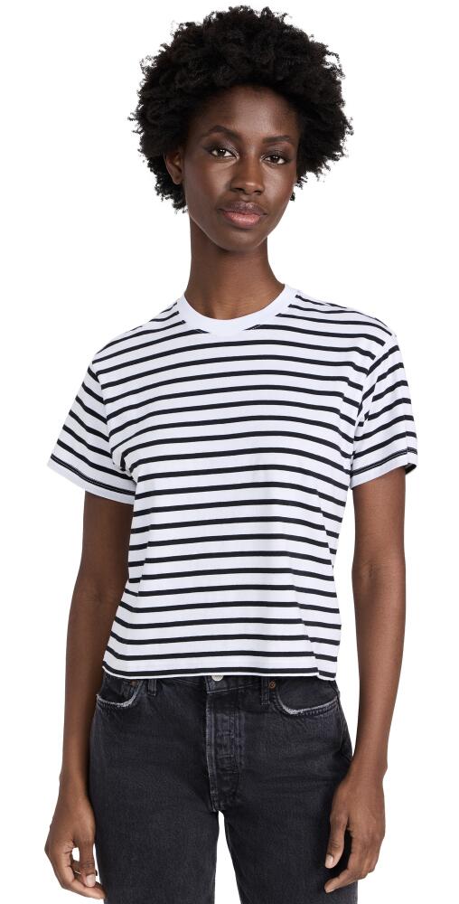 ATM Anthony Thomas Melillo School Boy Stripe Tee Black/White Stripe Cover