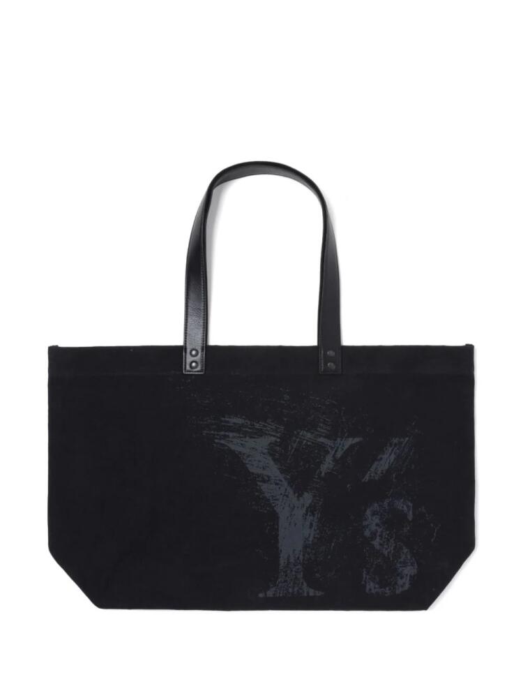 Y's logo-print tote bag - Black Cover