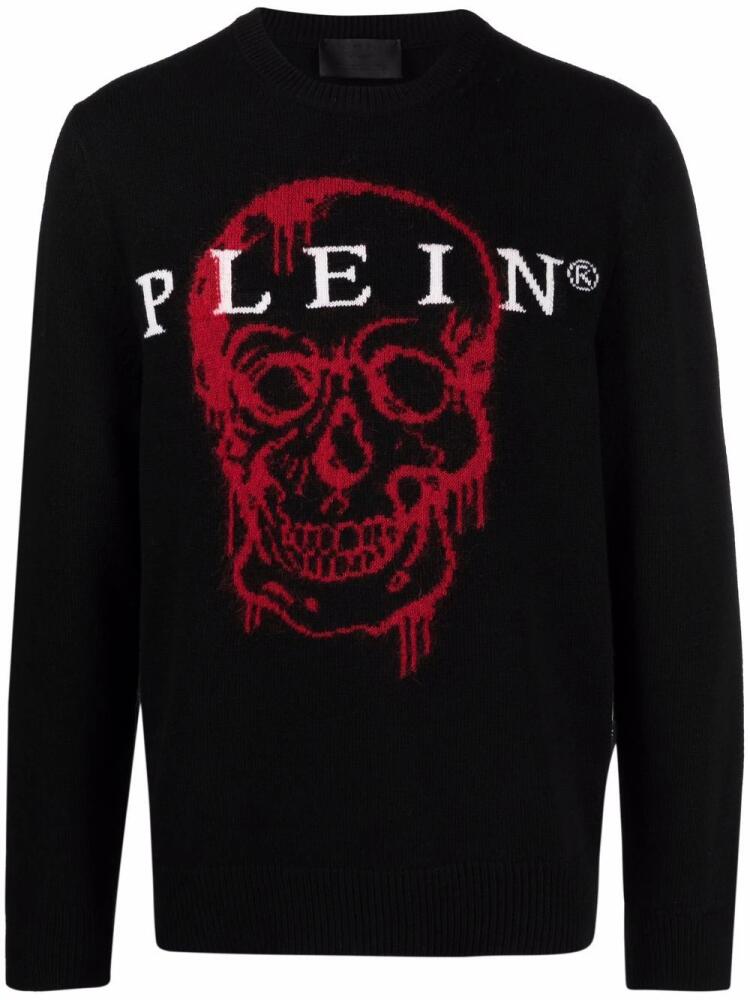 Philipp Plein skull intarsia-knit jumper - Black Cover