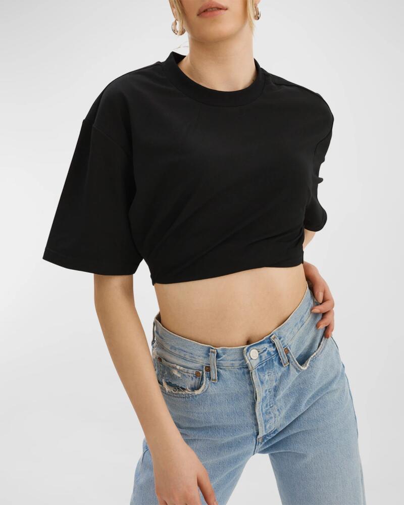 LaMarque Naia Cropped Asymmetric T-Shirt Cover