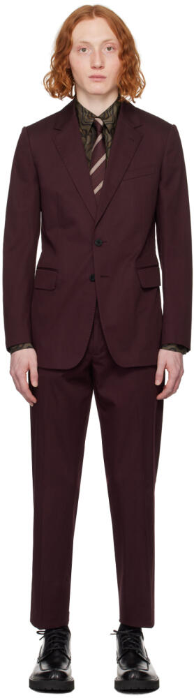 Dries Van Noten Burgundy Soft Constructed Suit Cover