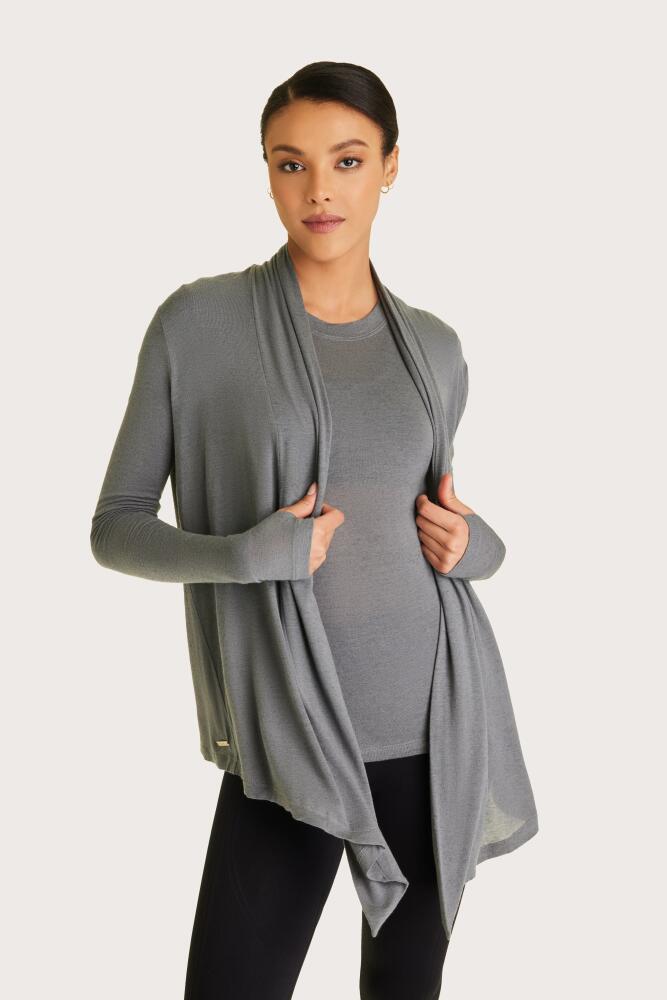 ALALA Washable Cashmere Cardigan in Charcoal Cover