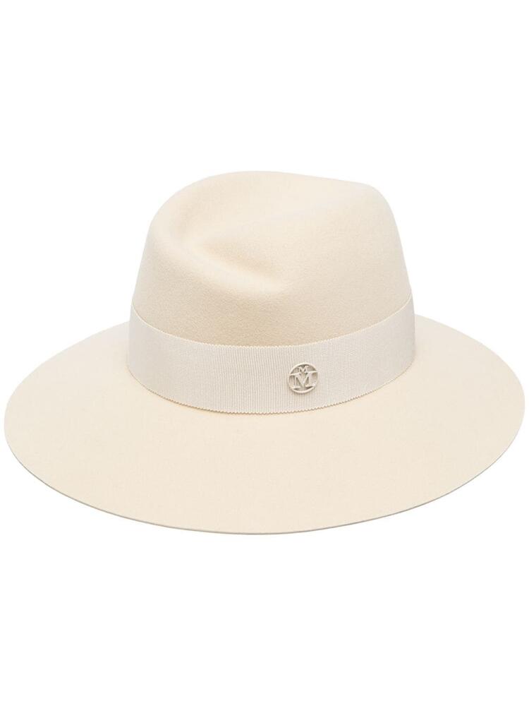 Maison Michel Virginie wool felt fedora hat - Neutrals Cover