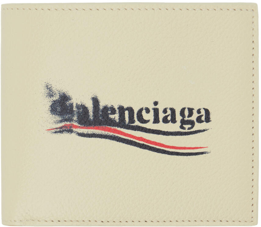 Balenciaga Off-White Cash Square Folded Wallet Cover