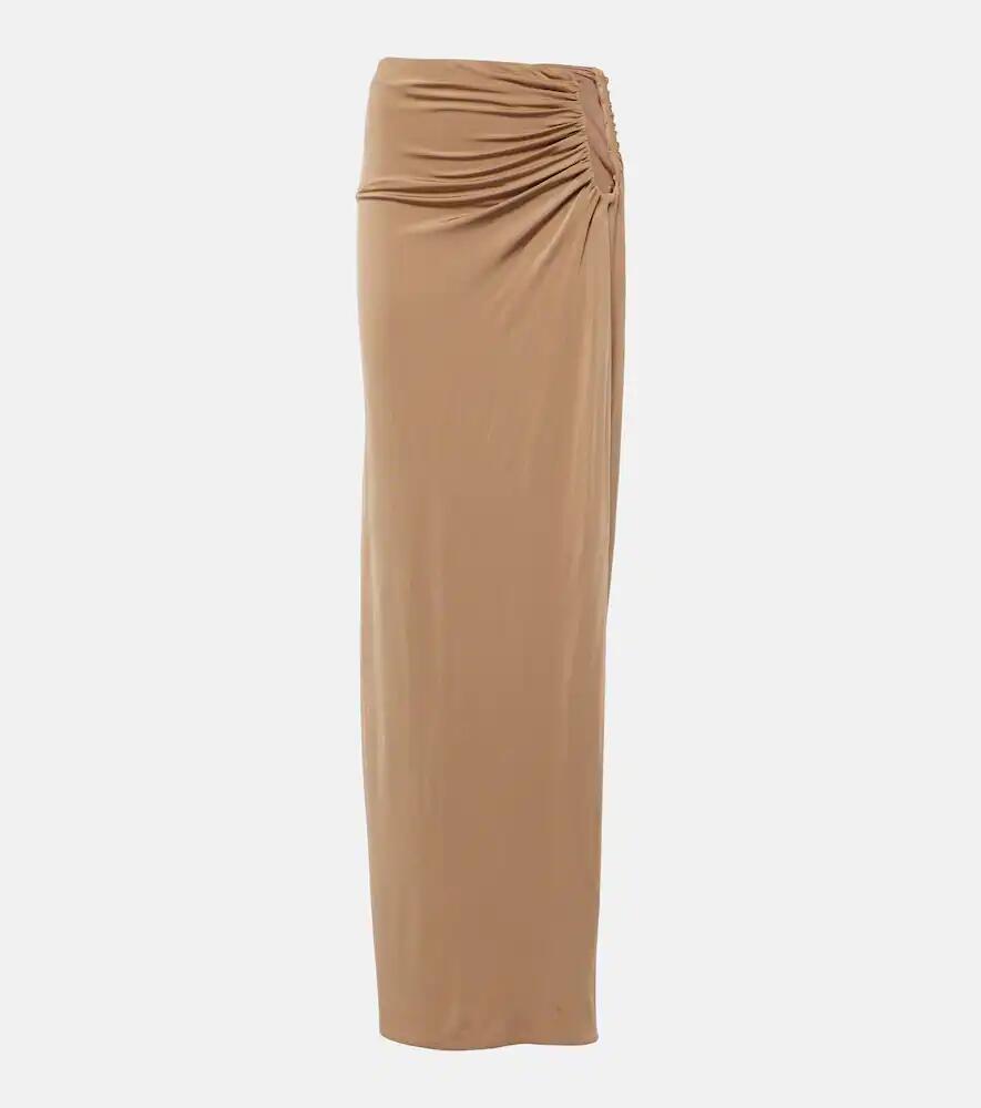 Magda Butrym Ruched mid-rise maxi skirt Cover