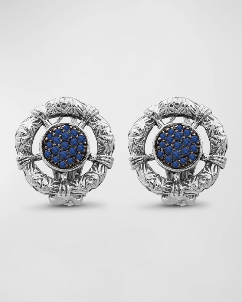 Stephen Dweck Blue Sapphire Earrings in Sterling Silver Cover