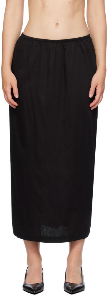 LESET Black Yoko Midi Skirt Cover