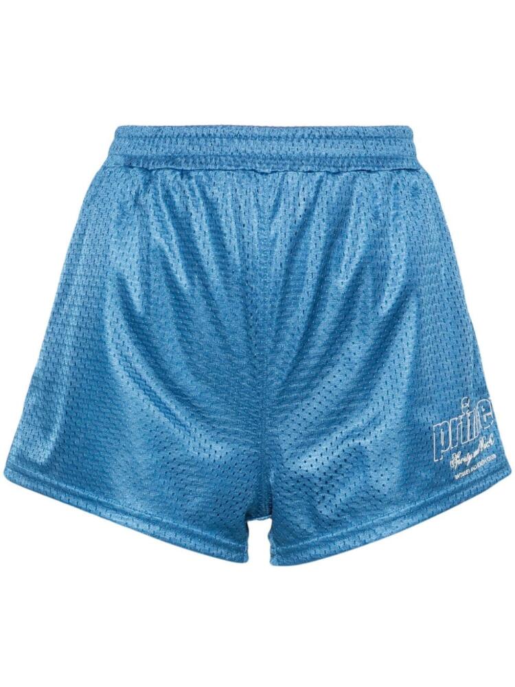 Sporty & Rich perforated-design shorts - Blue Cover