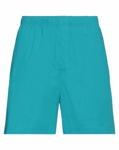 Amaranto Man Shorts & Bermuda Shorts Turquoise Cotton Cover