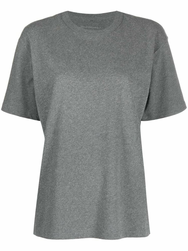 Alexander Wang glitter-effect jersey T-shirt - Grey Cover