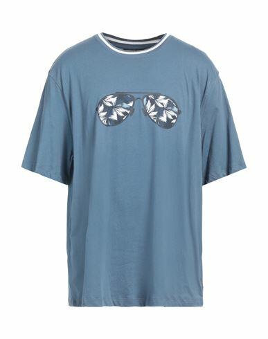 Michael Kors Mens Man T-shirt Pastel blue Cotton Cover