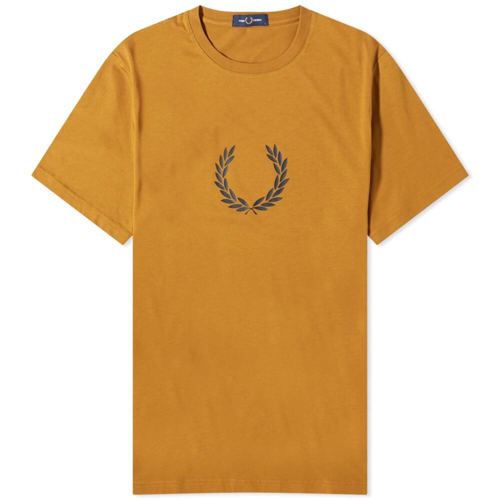 Fred Perry Men's Laurel Wreath T-Shirt in Dark Caramel Cover