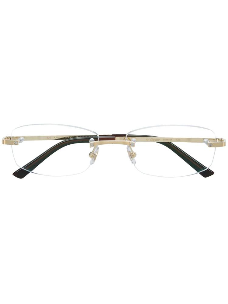 Cartier Eyewear frameless square glasses - White Cover