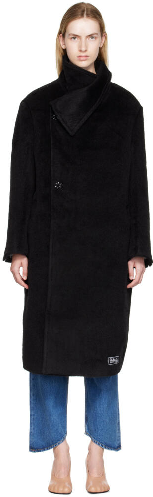 ADER error Black Wrap Coat Cover