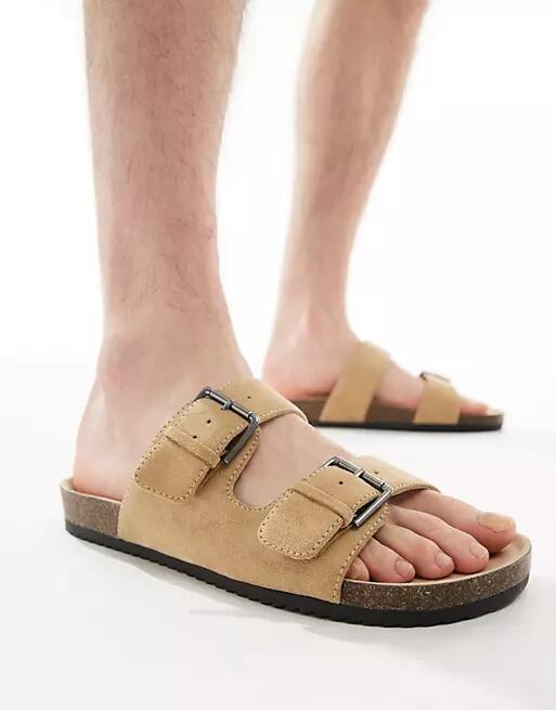 Pull & Bear strap sandals in brown Cover