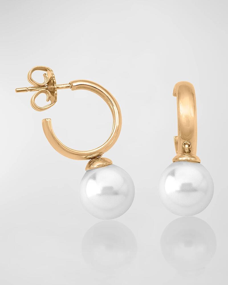 Majorica Chara Pearl and Hoop Earrings, Gold Cover