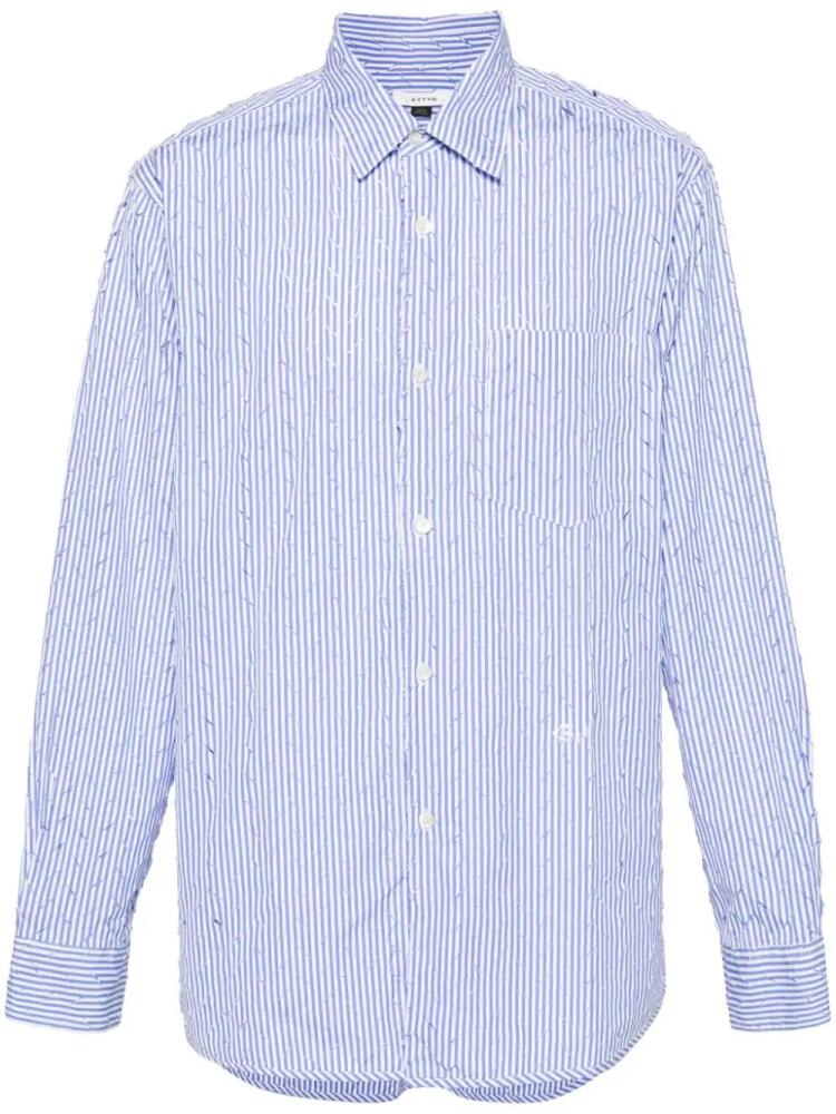 EYTYS Otis ripped striped shirt - Blue Cover