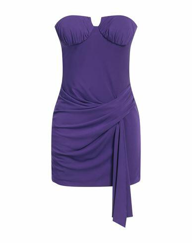 Cristinaeffe Woman Mini dress Purple Polyester, Elastane Cover