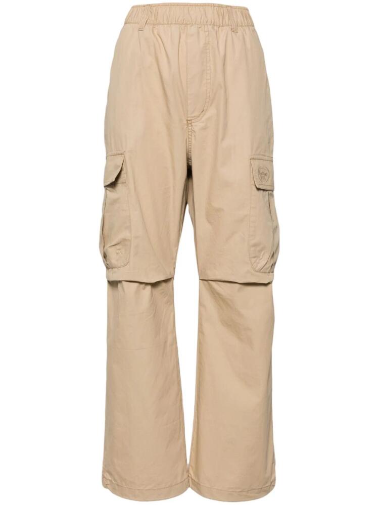 CHOCOOLATE logo-embroidered cotton cargo trousers - Brown Cover