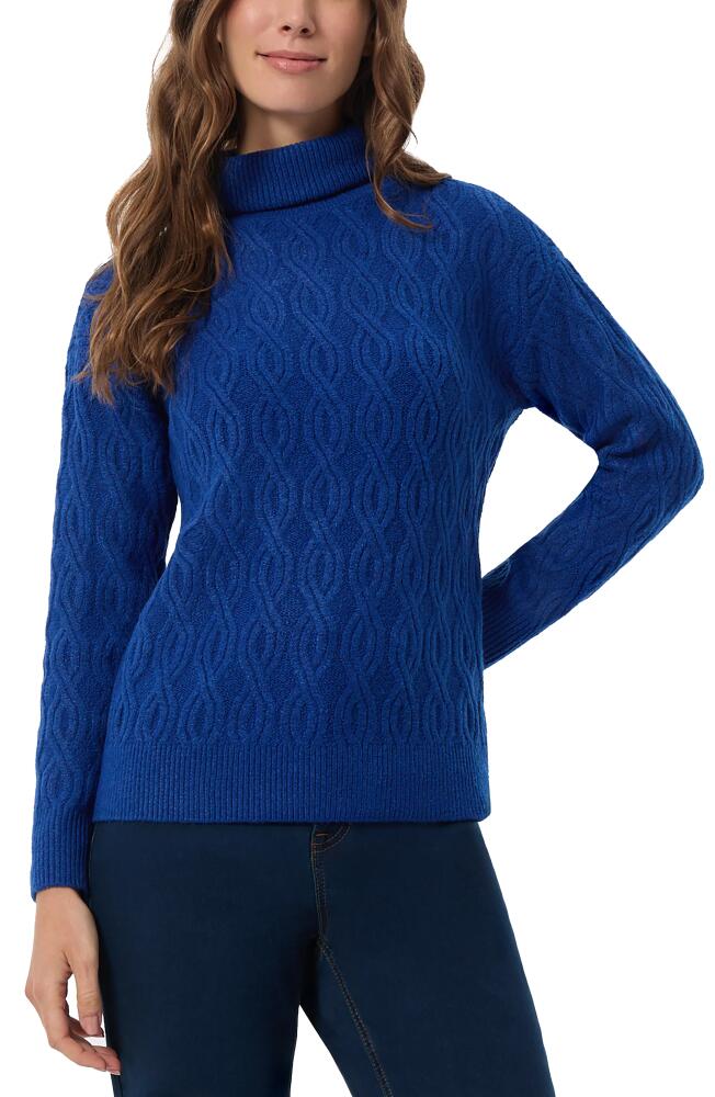 Jones New York Cable Stitch Turtleneck Sweater in Sapphire Cover