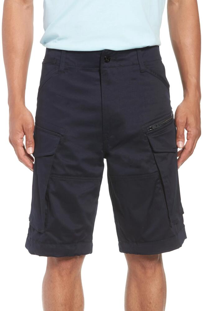 G-Star RAW Rovic Zip Loose Shorts in Mazarine Blue Cover