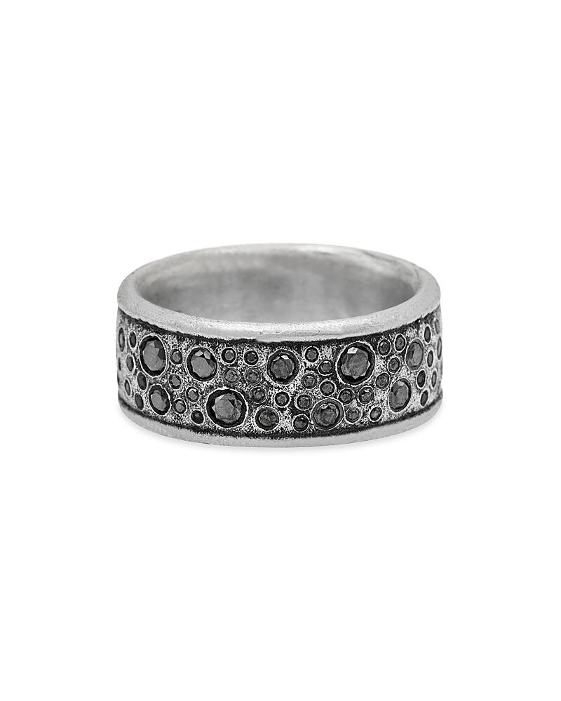 John Varvatos Men's Sterling Silver Stardust Black Diamond Band Cover